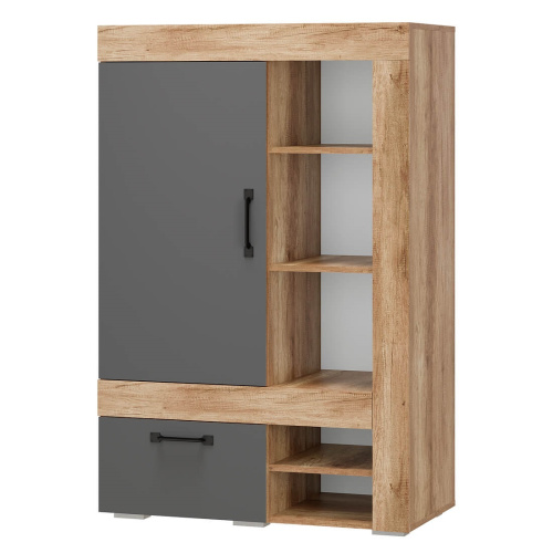 Шкаф многофункциональный "Прима" ШК-17 (графит/дуб каньон)