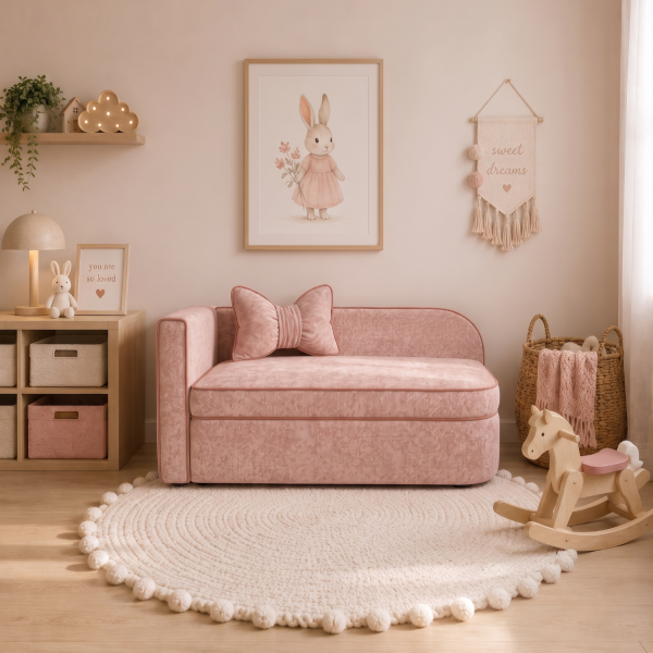 Диван прямой Аби Велюр Круз 61 (Cruz Blush)